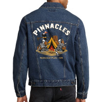 Womens Pinnacles National Park California Condor Funny Campers V Neck Men Denim Jacket | Artistshot