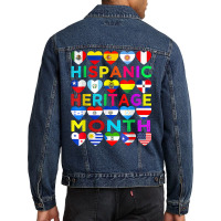 Latin American Flags Hispanic Heritage Month T Shirt Men Denim Jacket | Artistshot