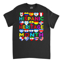 Latin American Flags Hispanic Heritage Month T Shirt Classic T-shirt | Artistshot