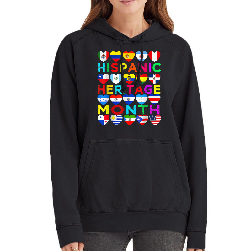 Latin American Flags Hispanic Heritage Month T Shirt Vintage Hoodie by Gondran | Artistshot