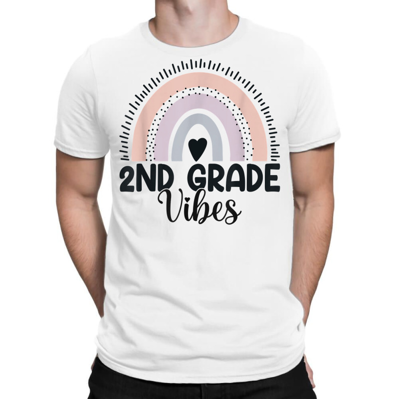 Second Grade Vibes Back To School Rainbow Teacher Boys Girls T Shirt T-shirt | Artistshot