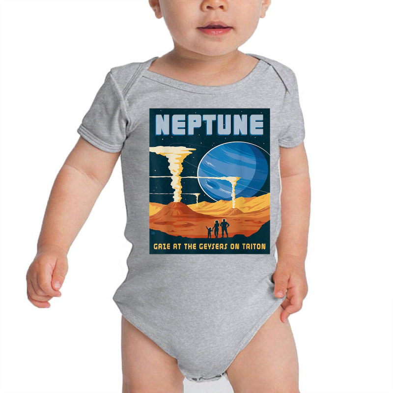 Retro Neptune Gaze At The Geysers On Triton Space Tourism T Shirt Baby Bodysuit by puawhla | Artistshot