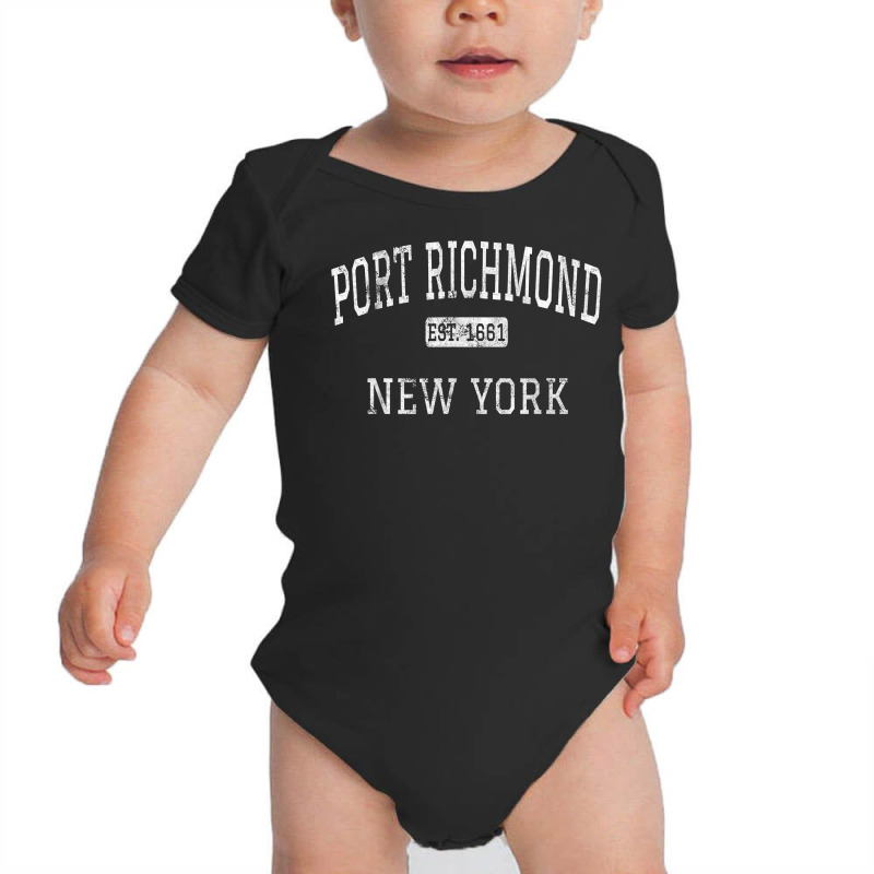 Port Richmond New York Staten Island Ny Vintage T Shirt Baby Bodysuit by kryloxsiriaso4 | Artistshot