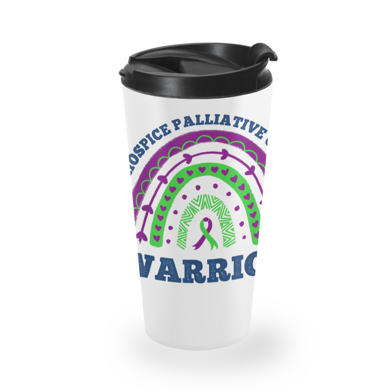 Rainbow Warrior Hospice Palliative Care Awareness T Shirt Travel Mug | Artistshot