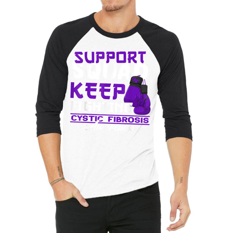 Awareness Support Squad I Lung Infections & Cystic Fibrosis T Shirt 3/4 Sleeve Shirt | Artistshot