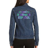 Se Habla Espanol Maestra Bilingue T Shirt Ladies Denim Jacket | Artistshot