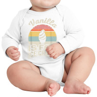 Vintage Retro Vanilla Is For Ice Cream T Shirt Long Sleeve Baby Bodysuit | Artistshot