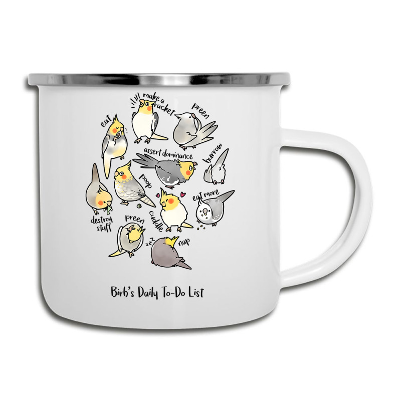 Cockatiel's Daily To Do List T Shirt Camper Cup | Artistshot