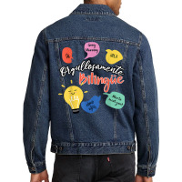 Orgullosamente Bilingue Maestra T Shirt Men Denim Jacket | Artistshot