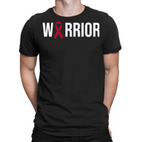 Multiple Myeloma Awareness Burgundy Ribbon Warrior T Shirt T-shirt | Artistshot