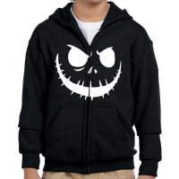 Skellington Halloween Youth Zipper Hoodie | Artistshot