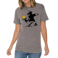 Banksy Flower Vintage T-shirt | Artistshot