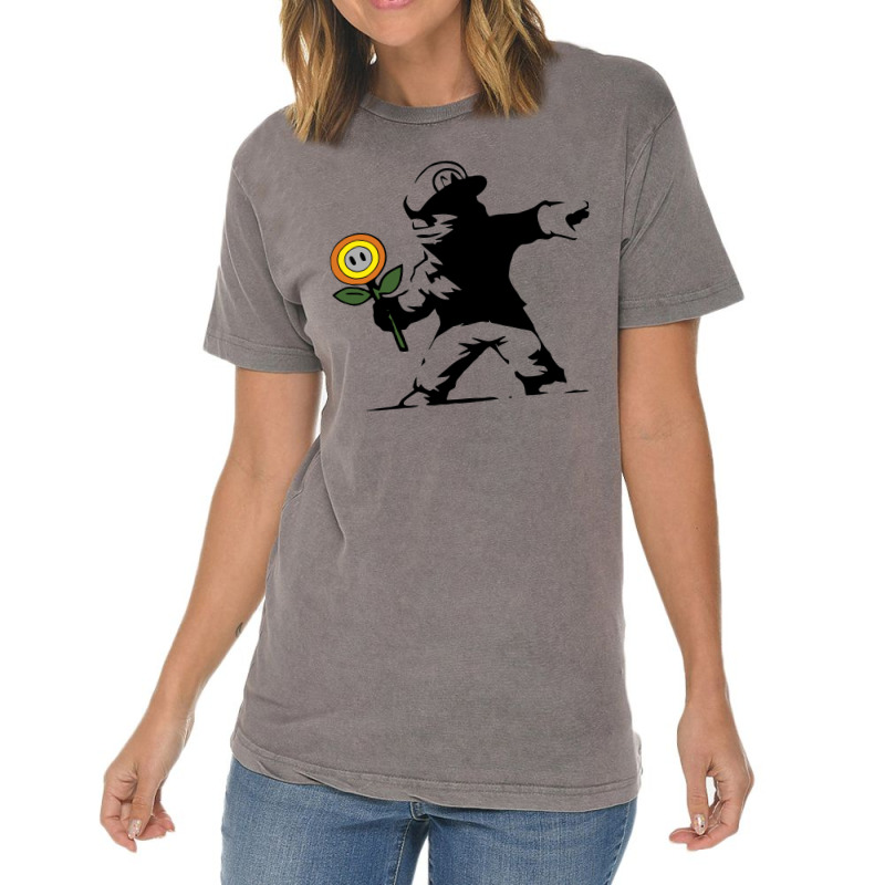 Banksy Flower Vintage T-shirt | Artistshot