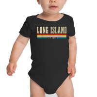 Long Island Ny New York Pride Vintage Long Island T Shirt Baby Bodysuit | Artistshot