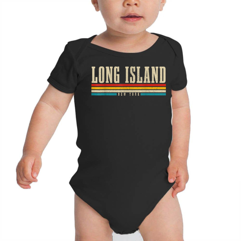 Long Island Ny New York Pride Vintage Long Island T Shirt Baby Bodysuit by Gondran | Artistshot