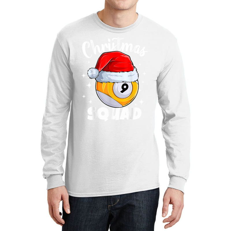 Billiards 9 Ball Christmas Squad Pool Balls Billiard Player T Shirt Long Sleeve Shirts | Artistshot