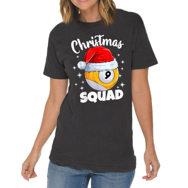 Billiards 9 Ball Christmas Squad Pool Balls Billiard Player T Shirt Vintage T-shirt | Artistshot