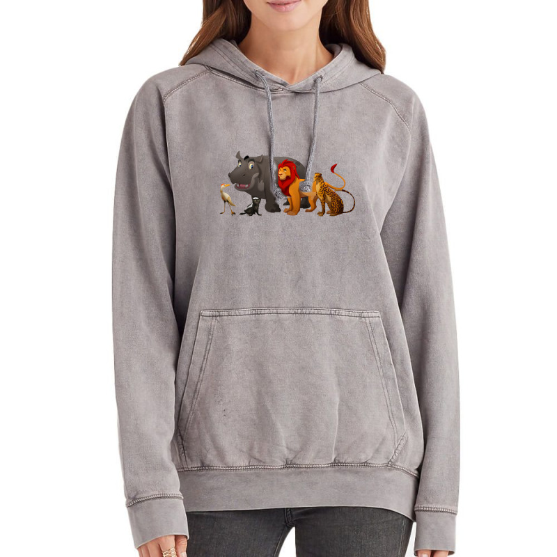 The Lion And Family Vintage Hoodie by nanadesi | Artistshot