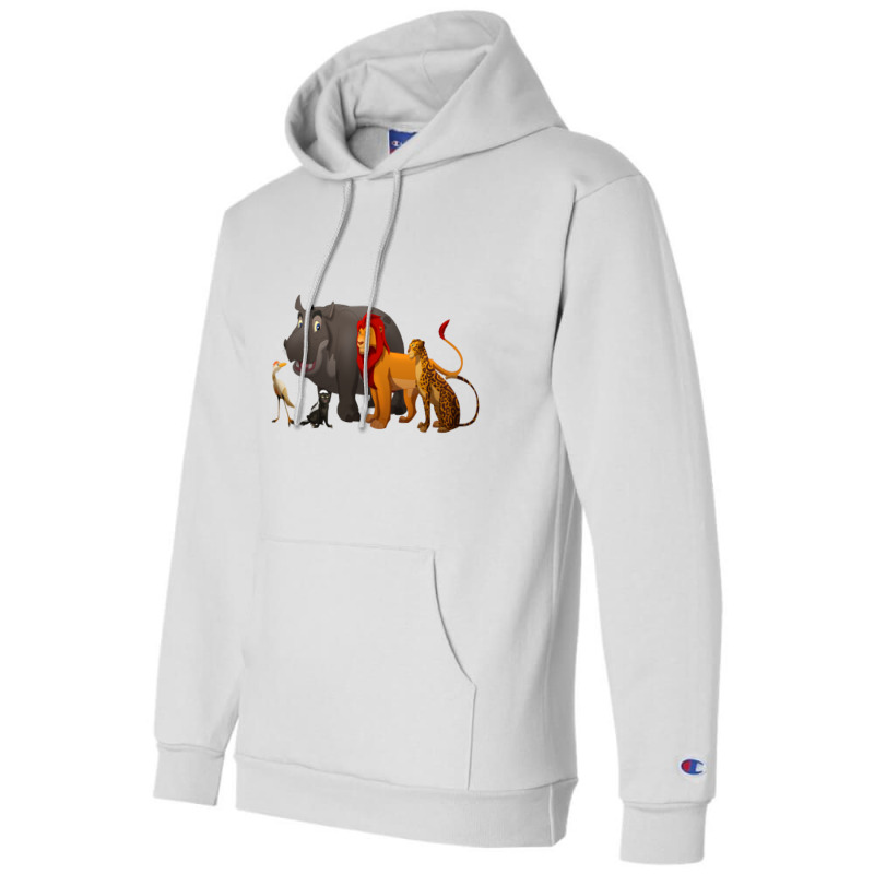 The Lion And Family Champion Hoodie by nanadesi | Artistshot