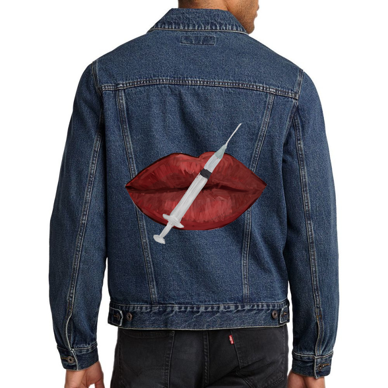 Nurse Injector Lip Filler Injections Cosmetics Tee Men Denim Jacket | Artistshot