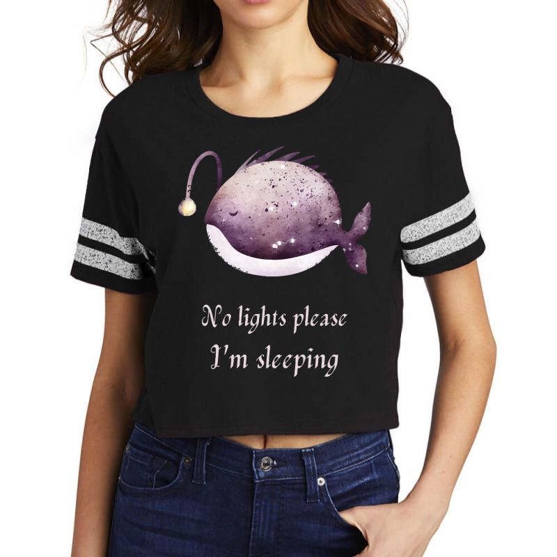 Anglerfish Light Darkness T  Shirt Anglerfish   No Light's Please T  S Scorecard Crop Tee by giraffeleopard | Artistshot