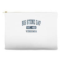 Big Stone Gap Virginia Va Vintage Sports Design Navy Print Zip Hoodie Accessory Pouches | Artistshot