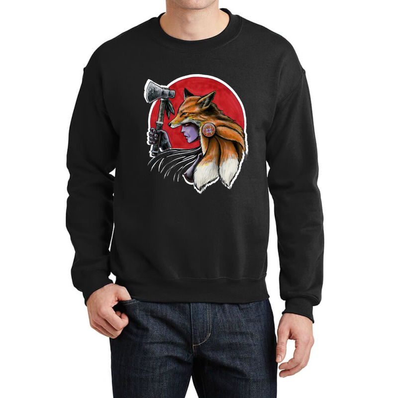 T Shirt, Warrior Fox Woman T-shirt Crewneck Sweatshirt | Artistshot