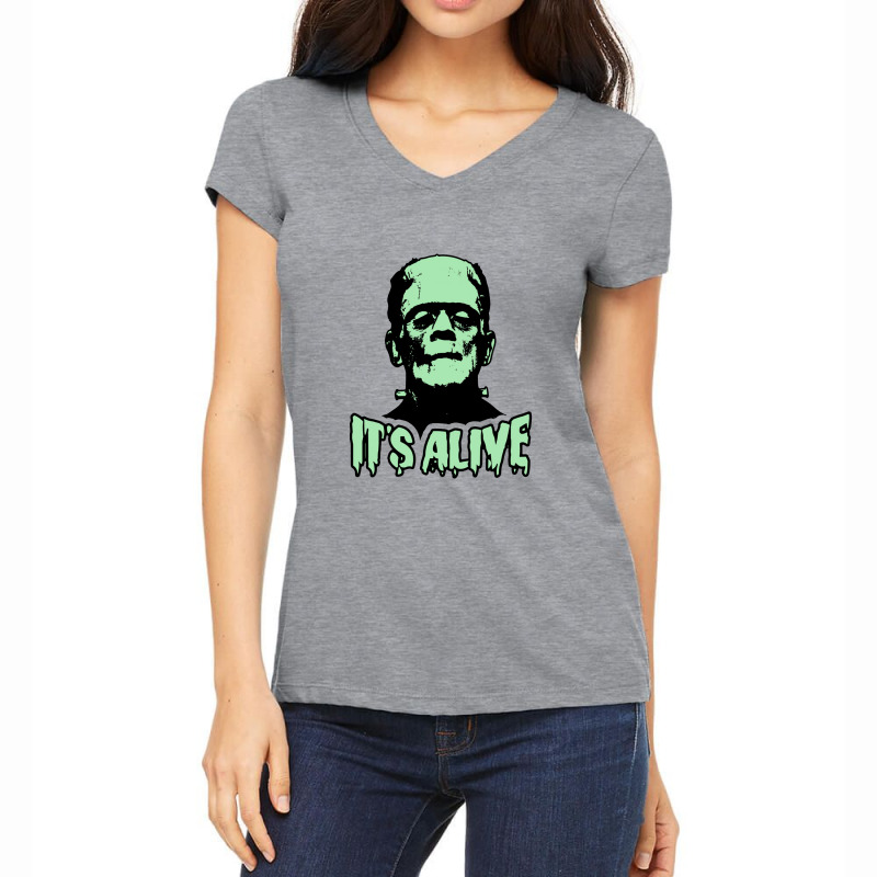 Frankenstein Monster It's Alive Women's V-Neck T-Shirt by jhonsonrames | Artistshot