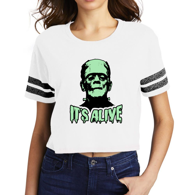 Frankenstein Monster It's Alive Scorecard Crop Tee by jhonsonrames | Artistshot