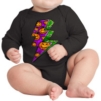 Halloween Lightning Bolt Long Sleeve Baby Bodysuit | Artistshot