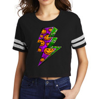 Halloween Lightning Bolt Scorecard Crop Tee | Artistshot