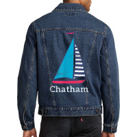 Distressed Chatham Massachusetts Sailing Sail Boat Cape Cod T Shirt Men Denim Jacket | Artistshot