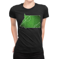 Equatorial Guinea Soccer Football Court T Shirt Ladies Fitted T-shirt | Artistshot