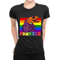 Pride Growling Dinosaur Ladies Fitted T-shirt | Artistshot