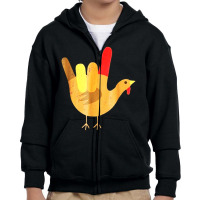 American Sign Language I Love You Youth Zipper Hoodie | Artistshot