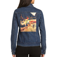 Famous Paintings T  Shirt Fishing Boats At Capri T  Shirt Ladies Denim Jacket | Artistshot