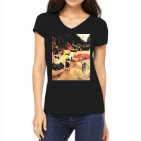 Famous Paintings T  Shirt Fishing Boats At Capri T  Shirt Women's V-neck T-shirt | Artistshot