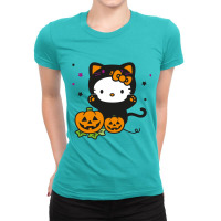 Kitty Halloween Ladies Fitted T-shirt | Artistshot