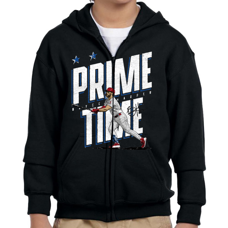 Bryce Harper Prime Time Youth Zipper Hoodie by kr205 | Artistshot