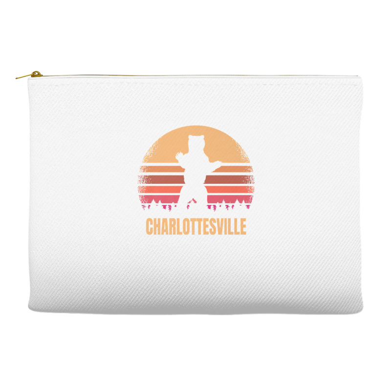 Charlottesville Virginia Vintage Bear Va Distressed Retro Premium Accessory Pouches | Artistshot