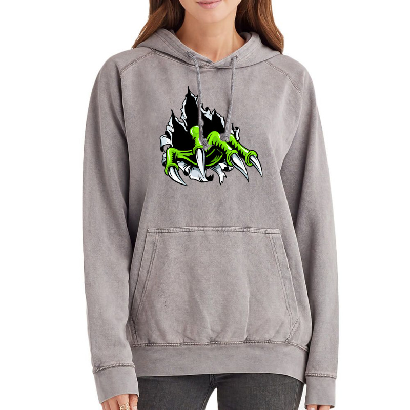 Green Monster Hand Vintage Hoodie | Artistshot