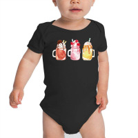 Chocolate Strawberry Vanilla Milkshake T  Shirt Triple Milkshake Set T Baby Bodysuit | Artistshot