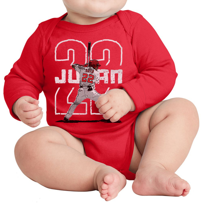 Juan Soto Outline Long Sleeve Baby Bodysuit by kr205 | Artistshot