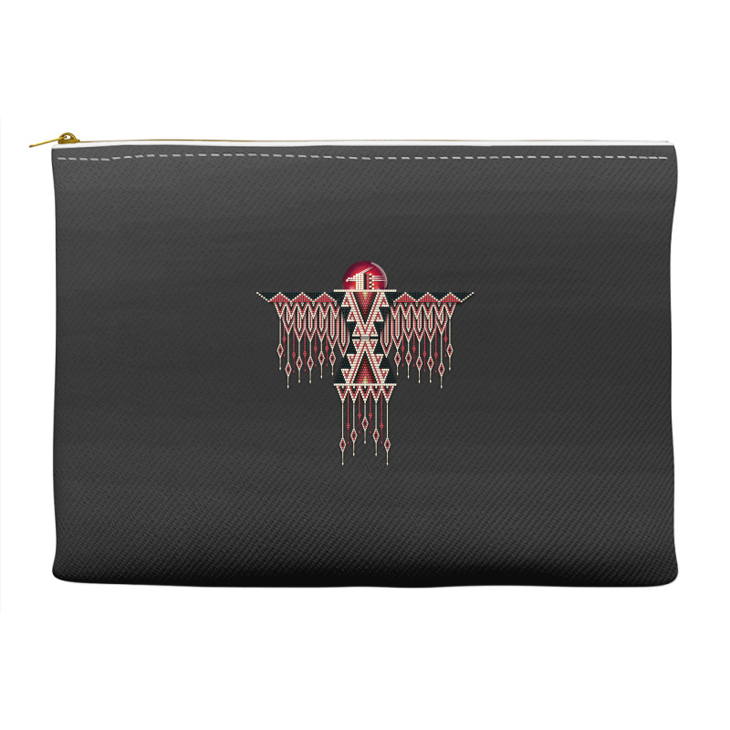 Red Native American Southwest Style Thunderbird Accessory Pouches | Artistshot