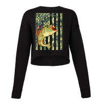 Fishing  Shirt Camouflage U S Flag American Fisherman Angle Fish Fishi Cropped Sweater | Artistshot