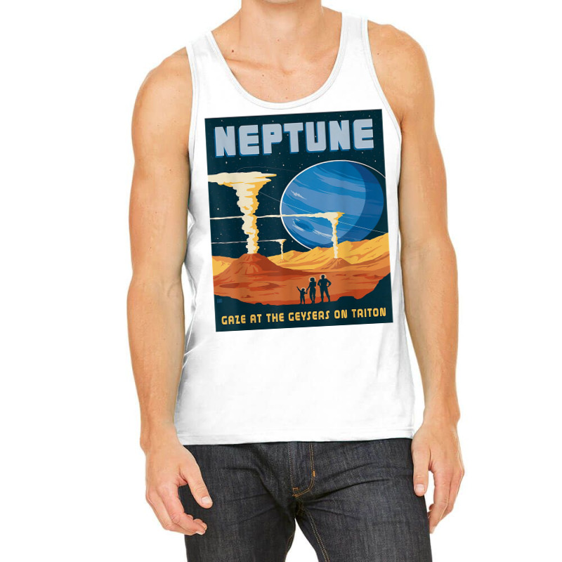 Retro Neptune Gaze At The Geysers On Triton Space Tourism T Shirt Tank Top by puawhla | Artistshot