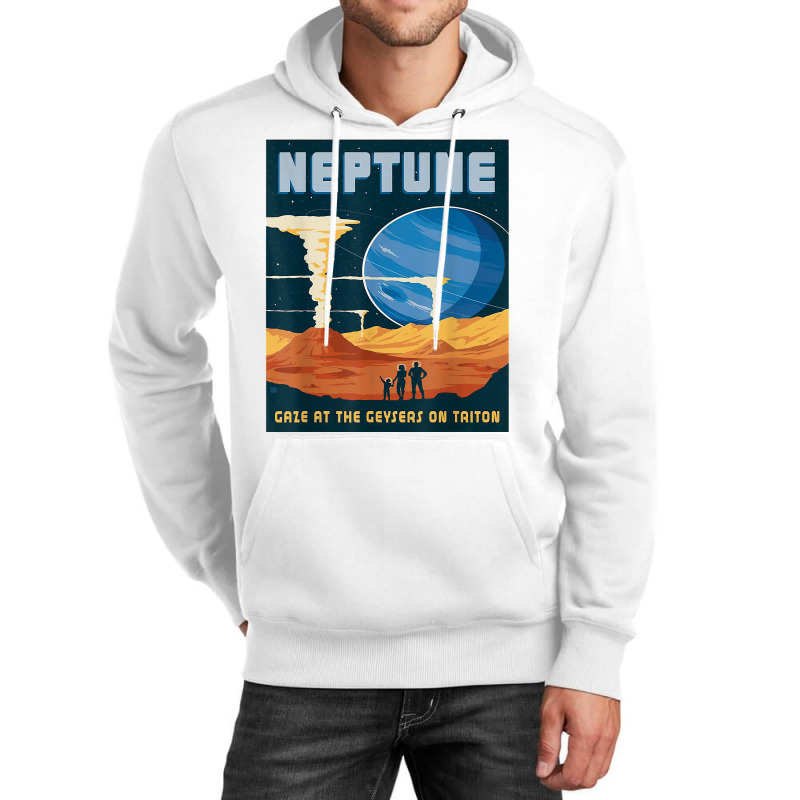 Retro Neptune Gaze At The Geysers On Triton Space Tourism T Shirt Unisex Hoodie by puawhla | Artistshot