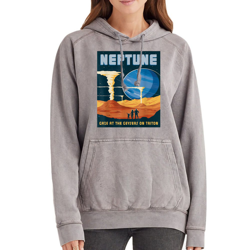 Retro Neptune Gaze At The Geysers On Triton Space Tourism T Shirt Vintage Hoodie by puawhla | Artistshot