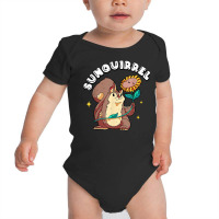 Sunquirrel Squirrel & Sunflower Themed Leisure T Shirt Baby Bodysuit | Artistshot