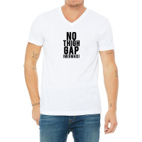 No Thigh Gap (mermaid) Black V-neck Tee | Artistshot